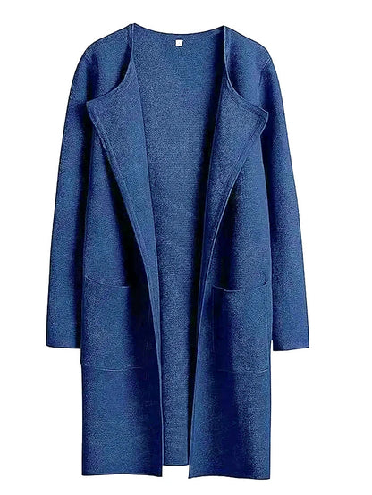 Manteau Femme Élégant en Laine Douce Taille Détendue