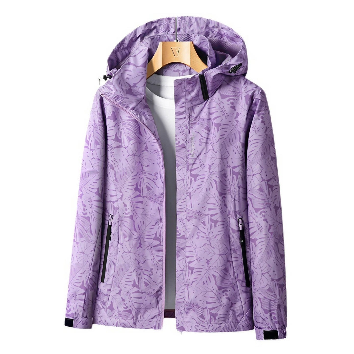 Veste Étanche Légère pour Femme | Capuche Amovible et Poches Cachées