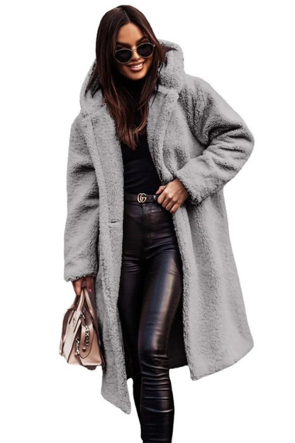 Manteau Fourrure Douce Élégant pour Femme