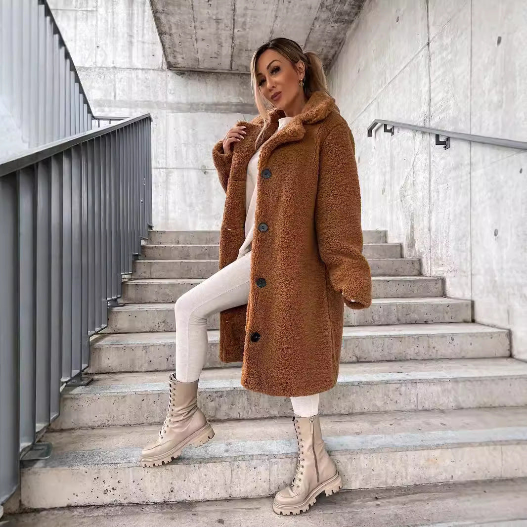 Manteau Hivernal Douillet et Spacieux en Laine