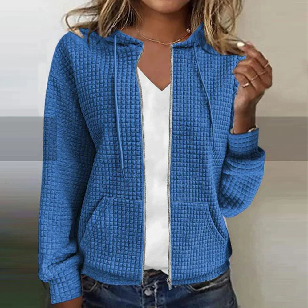 Veste Hiver Femme Imperméable Isolée avec Capuche Amovible