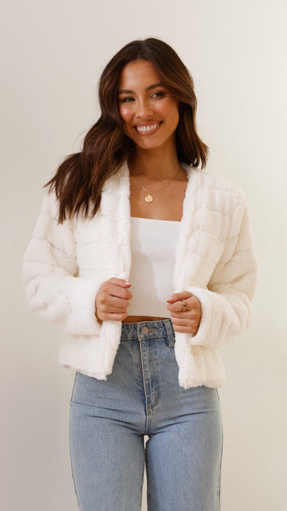 Veste Hiver Élégante Doublée Fourrure Synthétique - Foivo