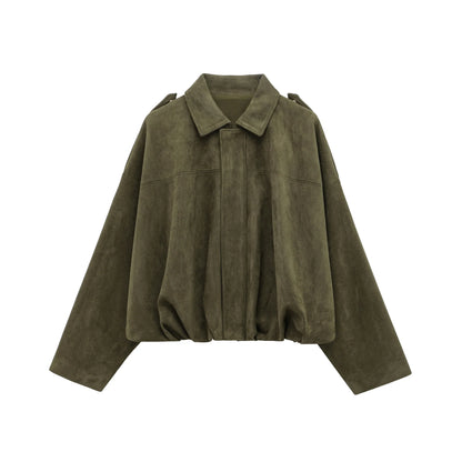 Veste Bomber Féminine Élégante | Coupe Dégagée et Manches Longues