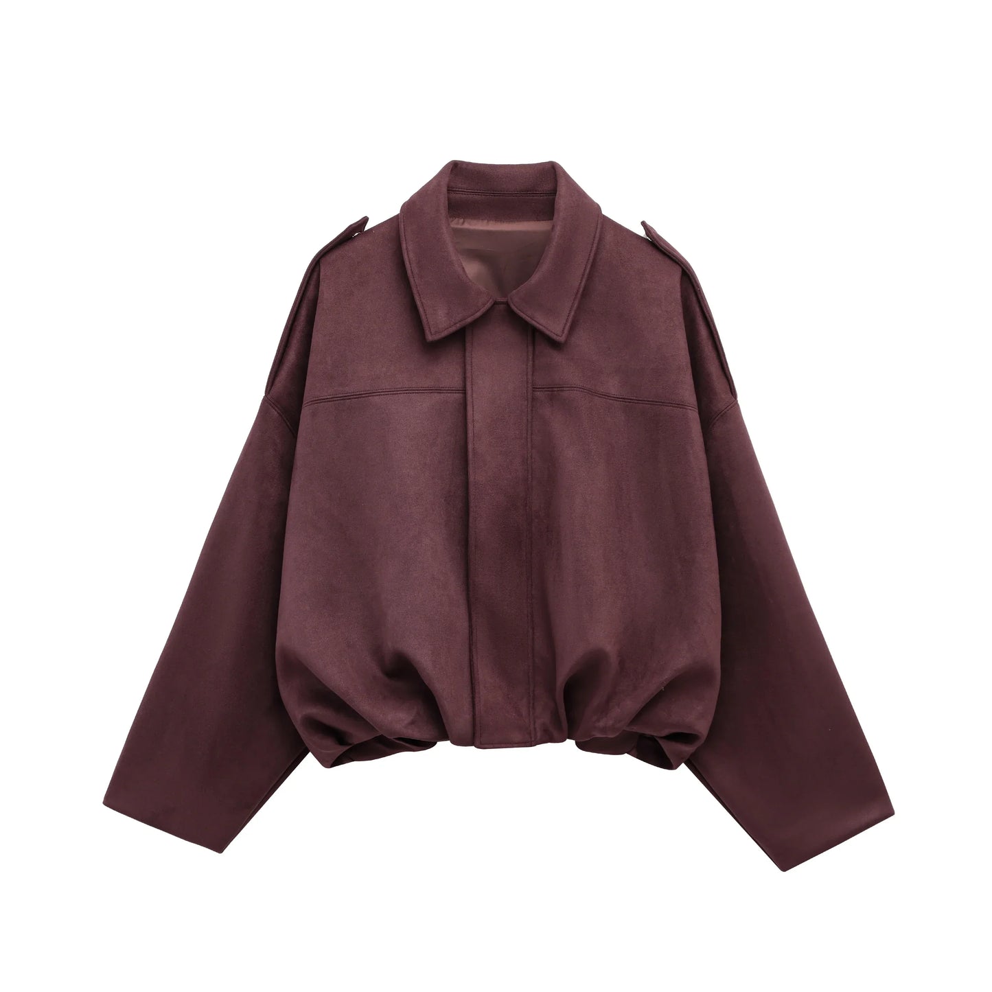 Veste Bomber Féminine Élégante | Coupe Dégagée et Manches Longues