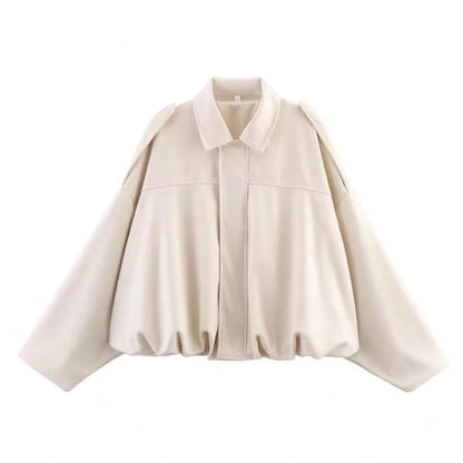 Veste Bomber Féminine Élégante | Coupe Dégagée et Manches Longues