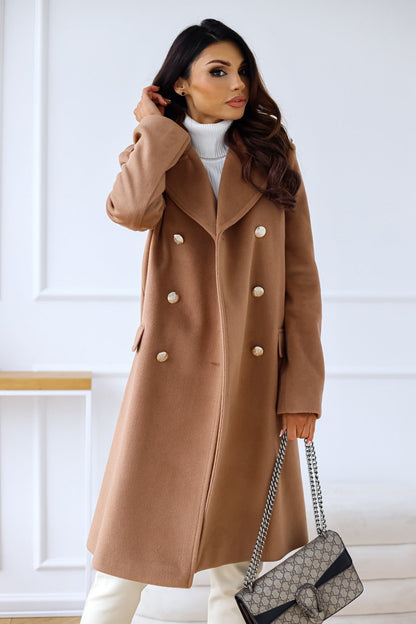 Manteau Femme Élégant en Laine - Long et Tailleur pour Hiver - Foivo