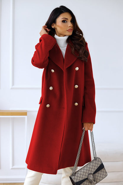 Manteau Femme Élégant en Laine - Long et Tailleur pour Hiver