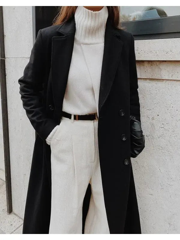 Manteau Femme Hivernal Doublé Boutonné - Foivo