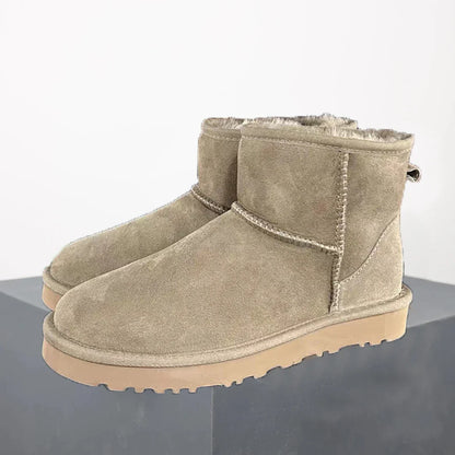 Bottines Plates Femmes Hiver Fourrure Noir - Foivo