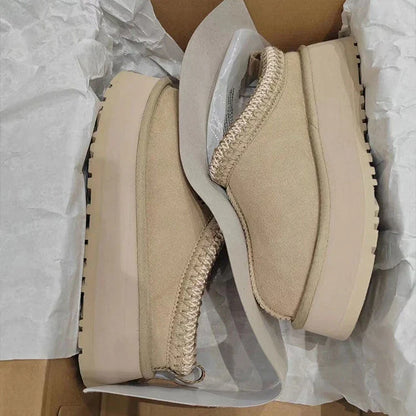 Bottes Plates Mini Femme Fourrure - Chaussures Hiver Élégantes