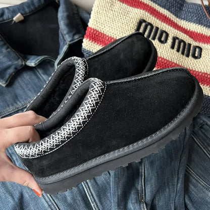 Bottes Plates Mini Femme Fourrure - Chaussures Hiver Élégantes