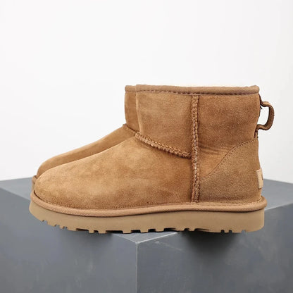 Bottines Plates Femmes Hiver Fourrure Noir