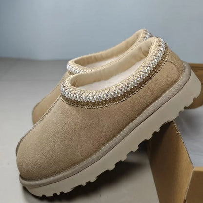 Bottes Plates Mini Femme Fourrure - Chaussures Hiver Élégantes - Foivo