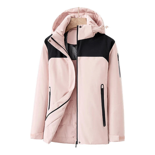 Manteau Hivernal Femme Élégant - Parka Imperméable et Vent-Proof avec Capuche Amovible - Foivo