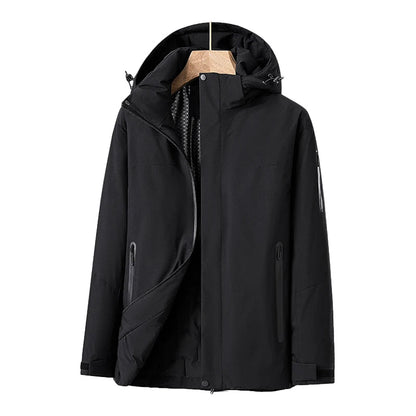 Manteau Hivernal Femme Élégant - Parka Imperméable et Vent-Proof avec Capuche Amovible