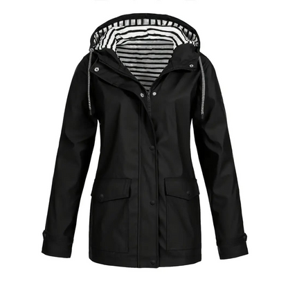 Impérenchable Femme Élégant - Veste Imperméable Longue pour Pluie et Travail - Foivo