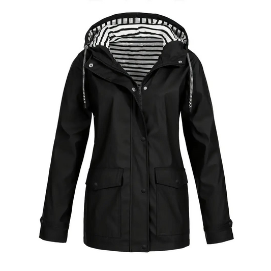 Impérenchable Femme Élégant - Veste Imperméable Longue pour Pluie et Travail - Foivo