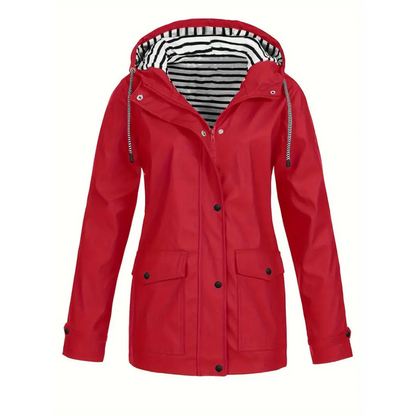 Impérenchable Femme Élégant - Veste Imperméable Longue pour Pluie et Travail
