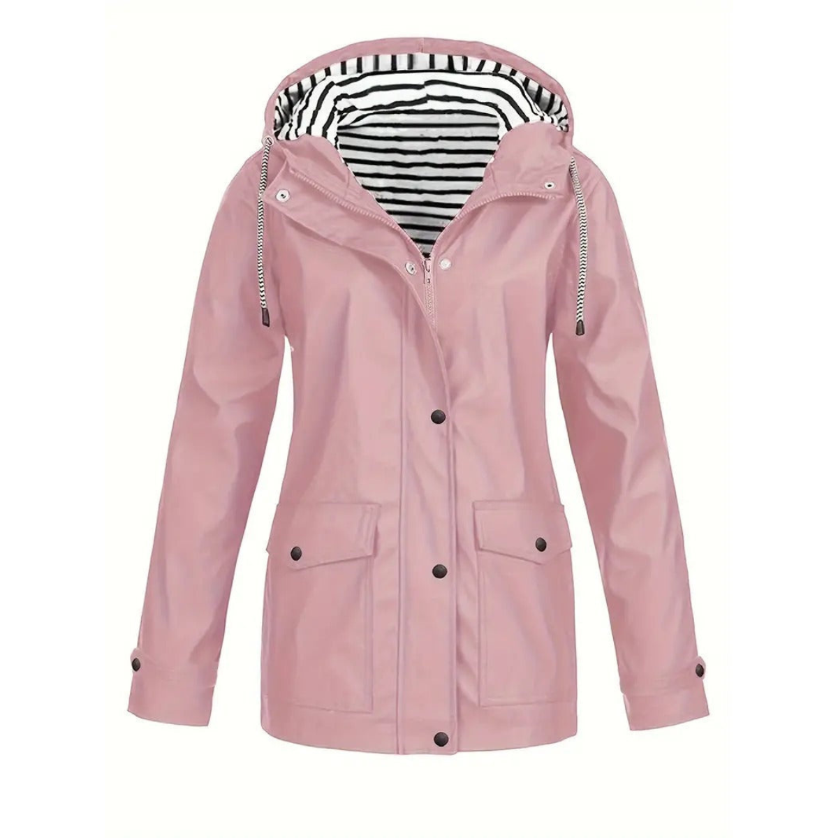 Impérenchable Femme Élégant - Veste Imperméable Longue pour Pluie et Travail