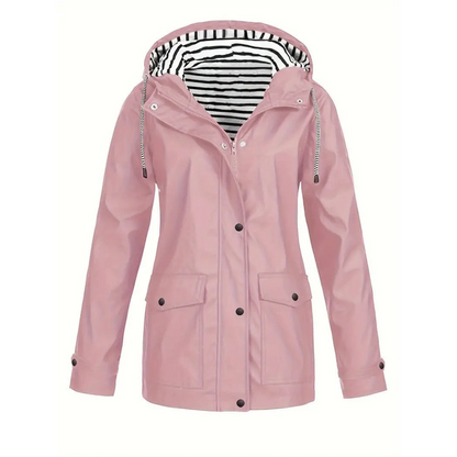 Impérenchable Femme Élégant - Veste Imperméable Longue pour Pluie et Travail