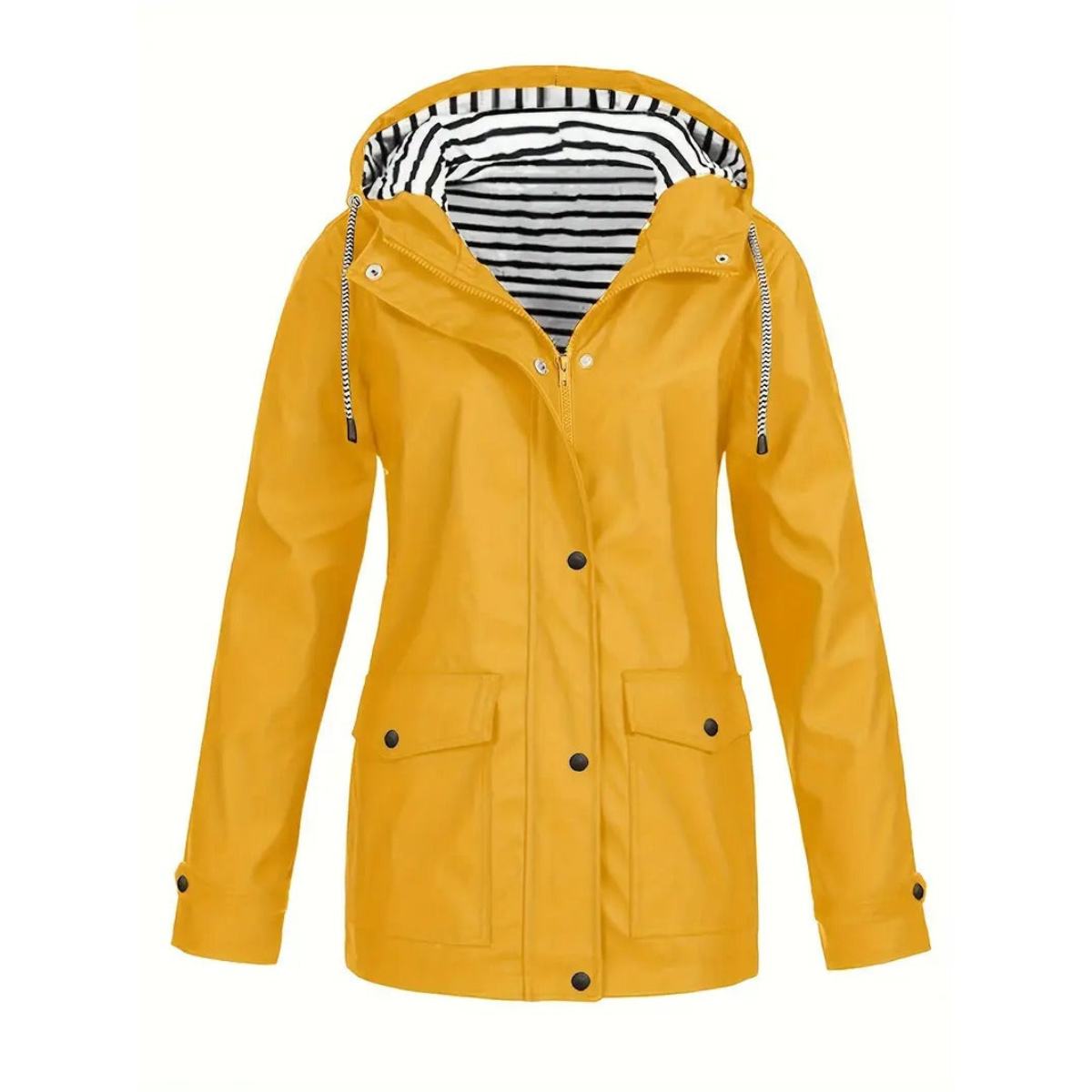 Impérenchable Femme Élégant - Veste Imperméable Longue pour Pluie et Travail