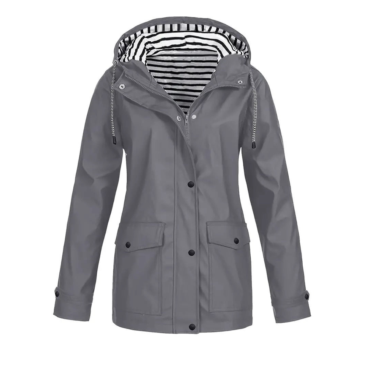 Impérenchable Femme Élégant - Veste Imperméable Longue pour Pluie et Travail