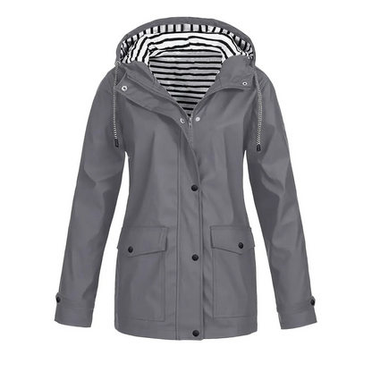 Impérenchable Femme Élégant - Veste Imperméable Longue pour Pluie et Travail