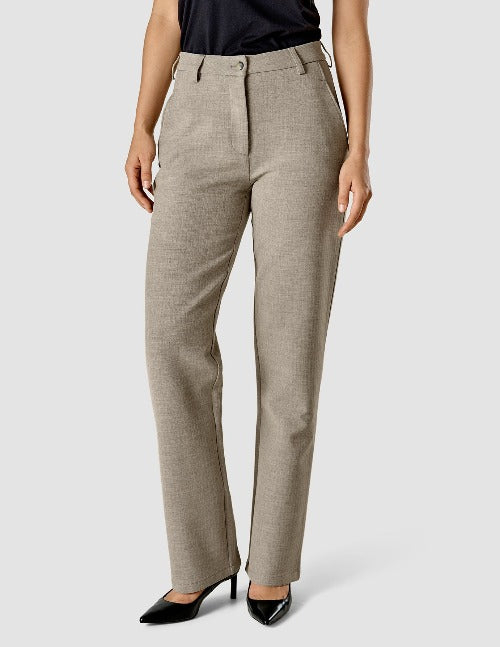 Pantalon Classique Lin Beige Clair - BlxckFR