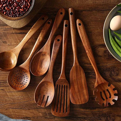 Ustensiles de Cuisine en Bois Massif | Robustes et Élégants pour la Cuisine - Foivo