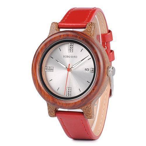 Montre Femme Bois Naturel Élégante - Foivo