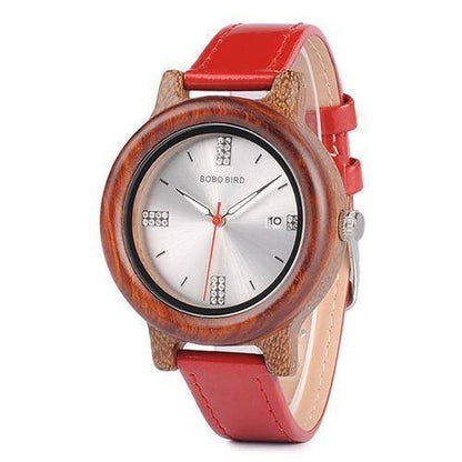 Montre Femme Bois Naturel Élégante - Foivo