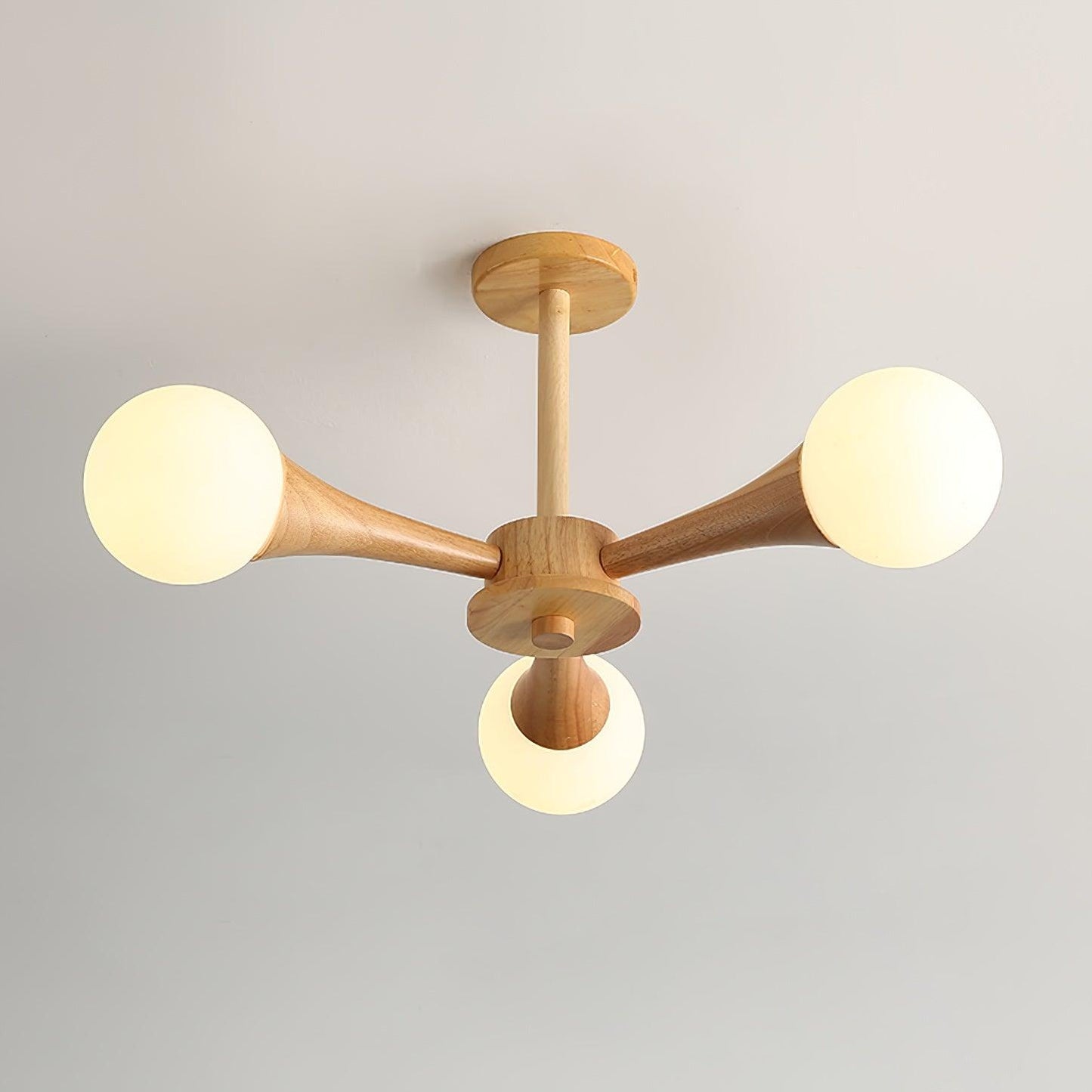 Lampe en Bois et Verre - Élégante avec LED pour Appartement