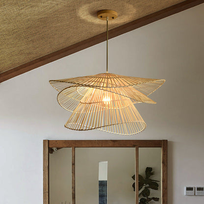 Lampe Pendante en Osier Chic