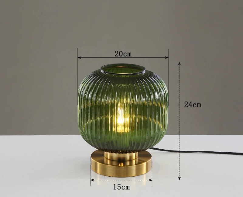 Lampe de Bureau Élégante en Verre LED Minimaliste
