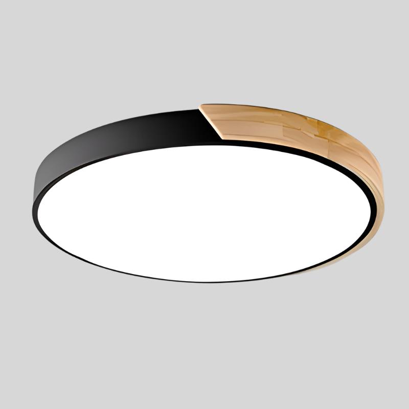 Lampe Plafond Bois Moderne - Éclairage LED Chambre et Séjour