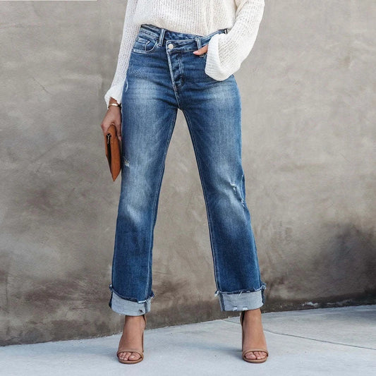 Jeans Féminins en Denim Noir Élégant - BlxckFR