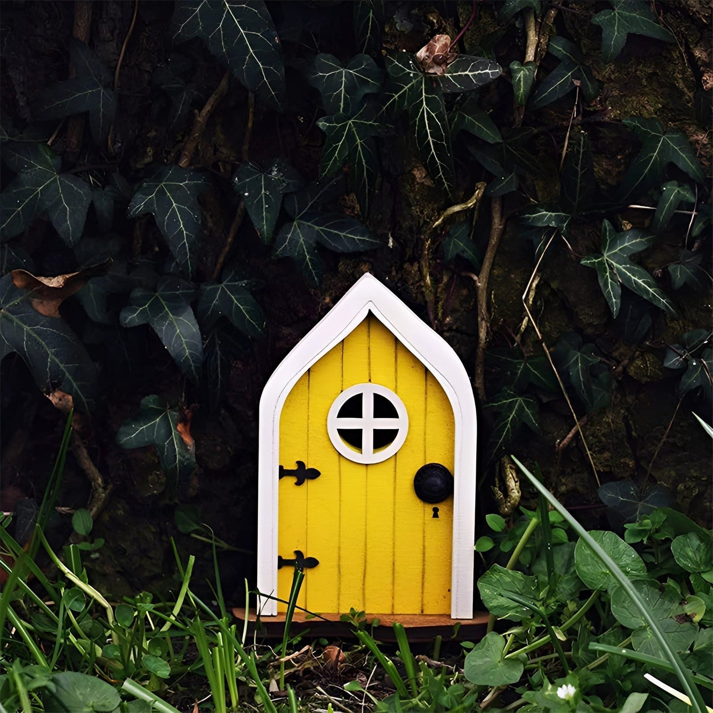 Porte de Fée en Bois Miniature pour Jardin