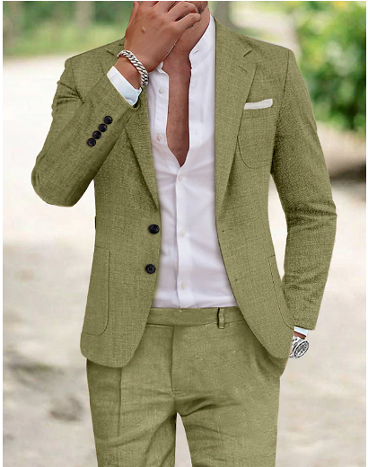 Costume Élégant en Lin pour Homme - Foivo