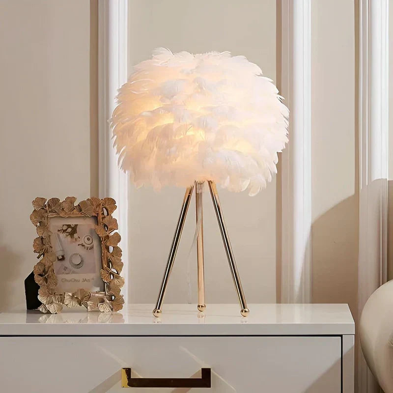 Lampe Plume Élégante Luminosité Douce - BlxckFR
