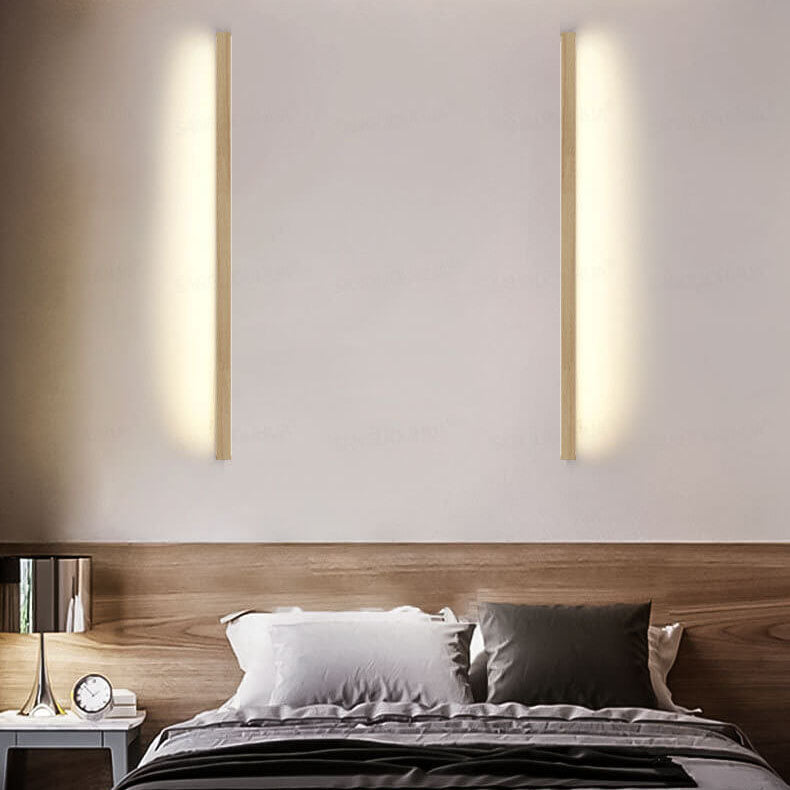 Lampe Murale LED Bois Massif Chaude et Élégante