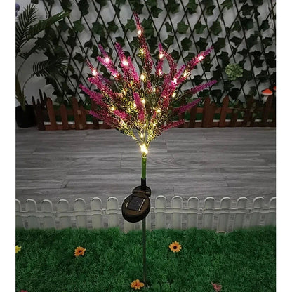 Lumineuses Fleurs Solaire LED pour Jardin, Étanche et Économe en Énergie, Design Lilas