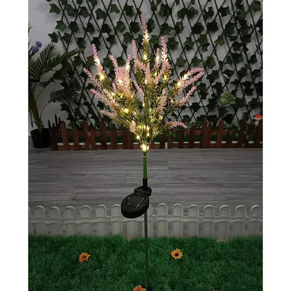 Lumineuses Fleurs Solaire LED pour Jardin, Étanche et Économe en Énergie, Design Lilas