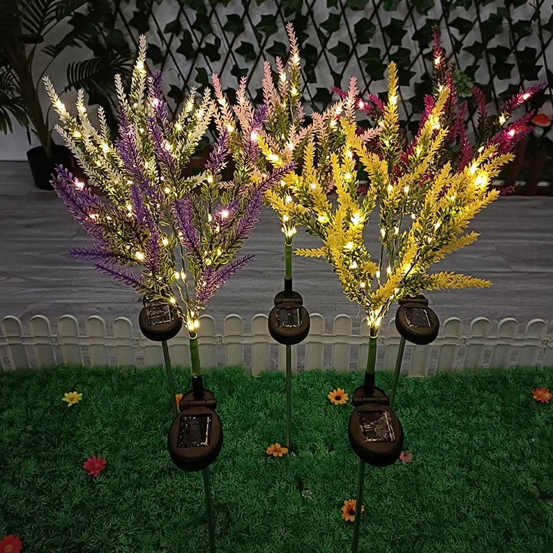Lumineuses Fleurs Solaire LED pour Jardin, Étanche et Économe en Énergie, Design Lilas - BlxckFR