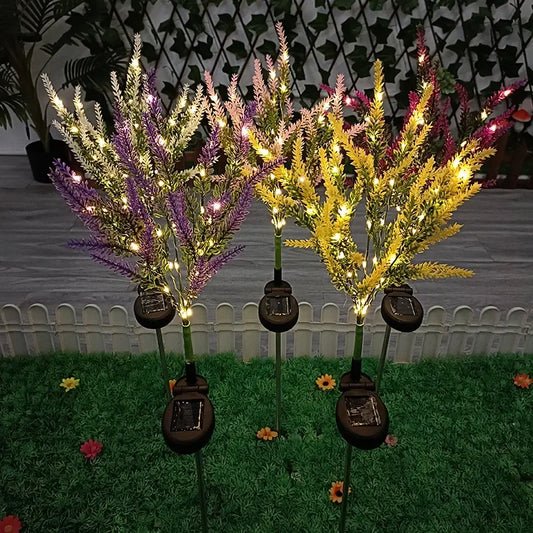 Lumineuses Fleurs Solaire LED pour Jardin, Étanche et Économe en Énergie, Design Lilas - BlxckFR