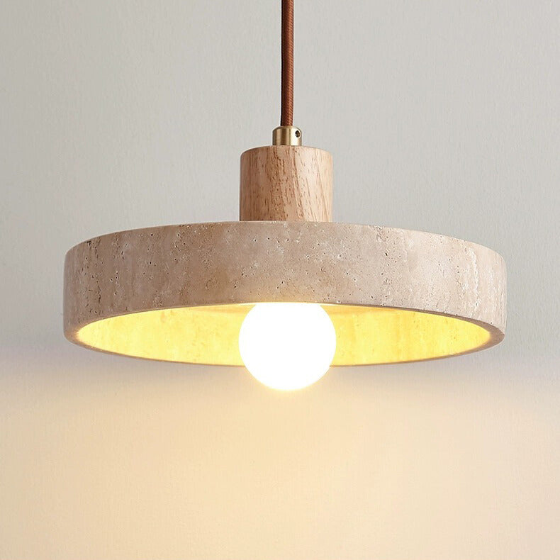 Lampe Suspendue Rustique en Pierre – Chic et Épuré