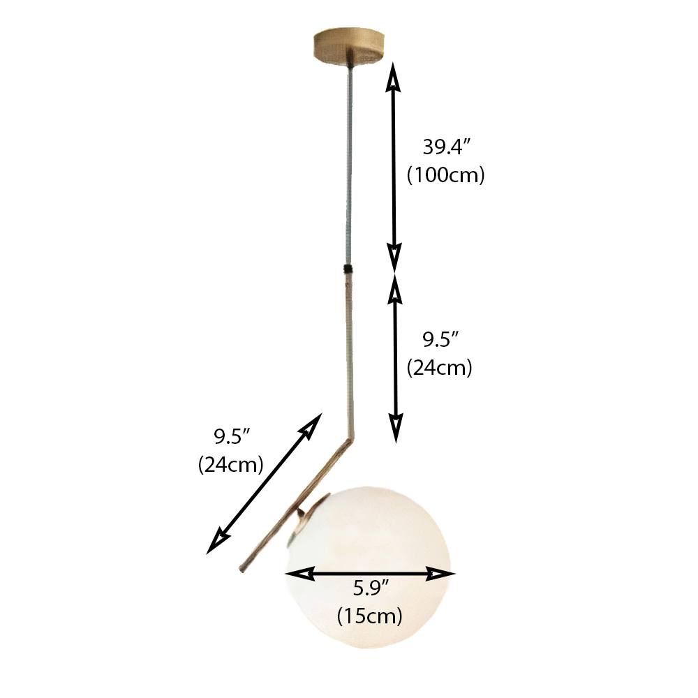 Lampe Suspendue Chic en Métal et Verre