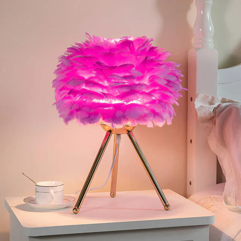 Lampe en Plumes Délicieuse et Élégante - BlxckFR