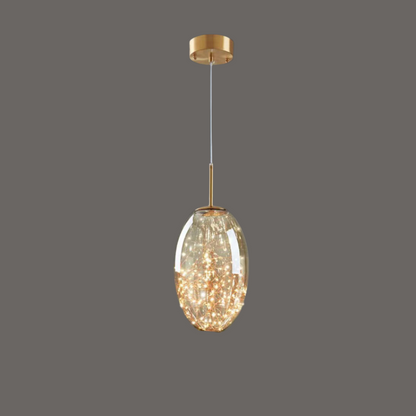 Luminaire Suspendu Chic en Verre et Métal pour Intérieur