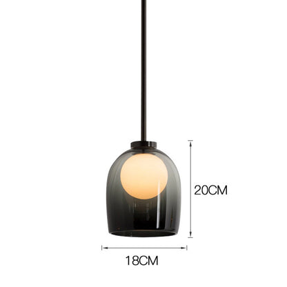 Lampe Suspendue en Verre Élégante avec Abat-jour Dépoli