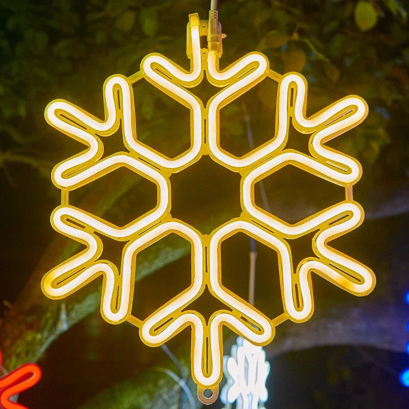 Lumière LED Flocon de Neige Imperméable - Décor Noël Exterieur